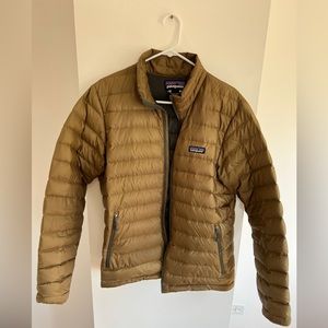 Patagonia Down Sweater. Size medium, in a golden tan color